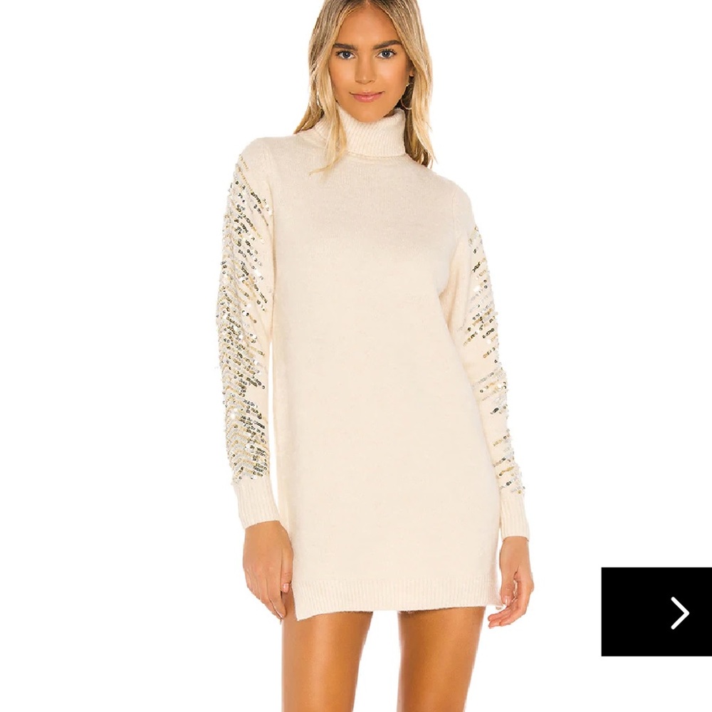 Superdown Rudie Sparkle Sleeve Dress
